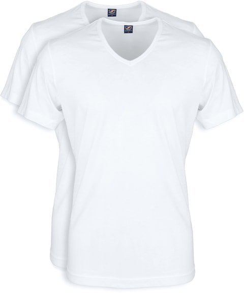 Wit T-Shirt 2Pack V-neck