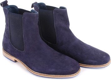 Suede Boots Chelsea Navy