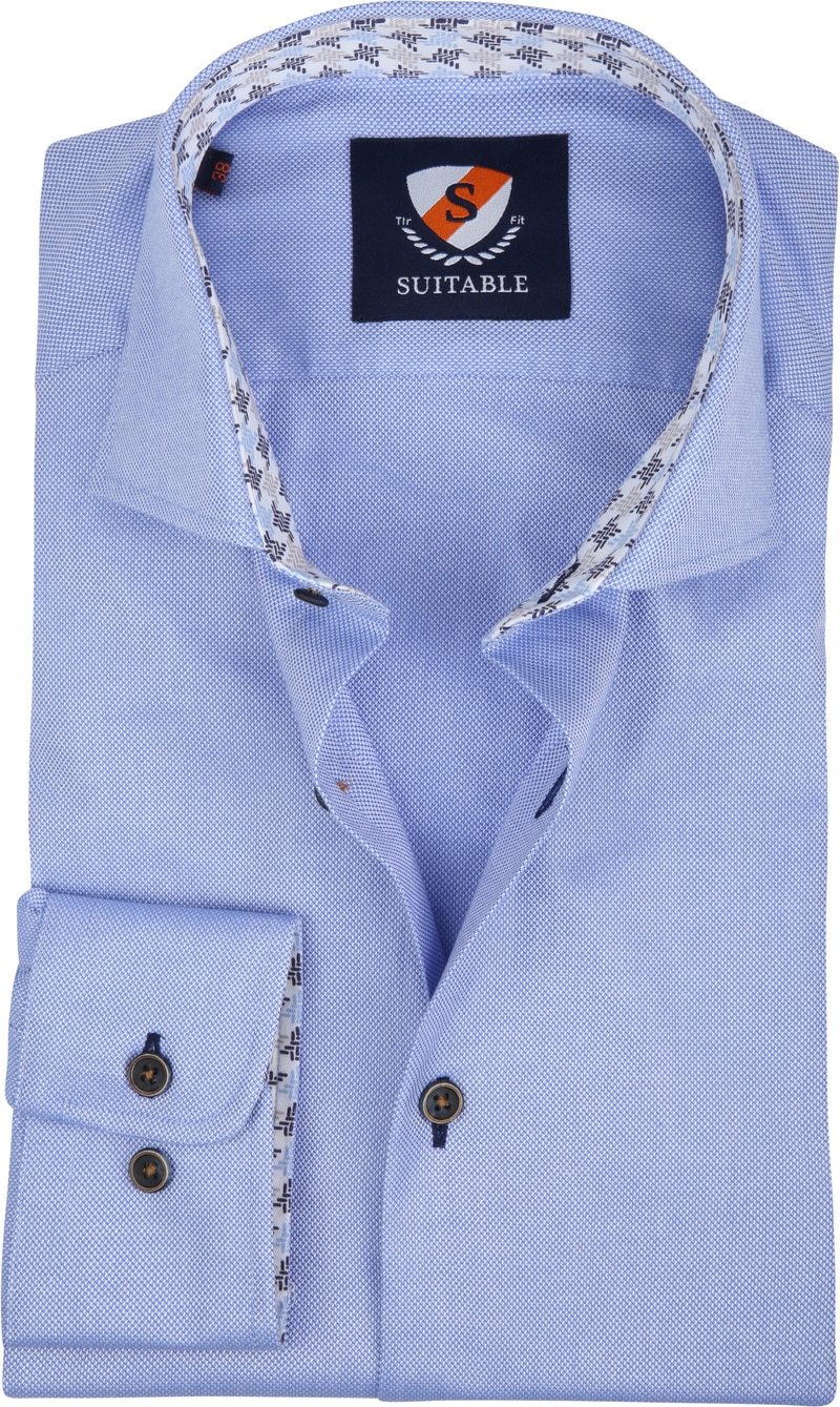 Suitable Overhemd TF Dessin Blauw