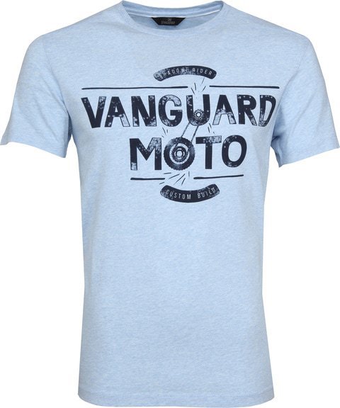 Vanguard T-shirt Lichtblauw Print