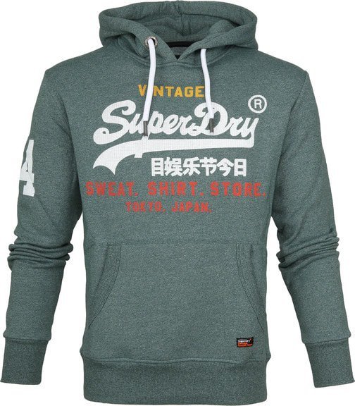 Superdry Sweater Hood Store Groen