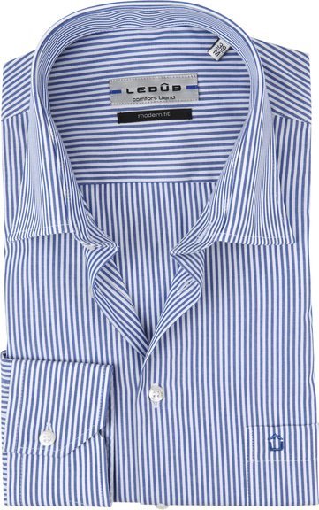 Ledub Overhemd MF Striped Blue