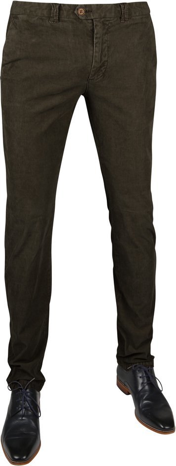 Suitable Chino Dante Smart Olive Corduroy