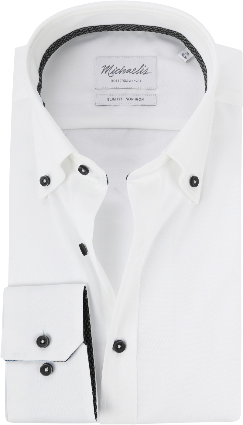 Michaelis Overhemd Button Down Wit